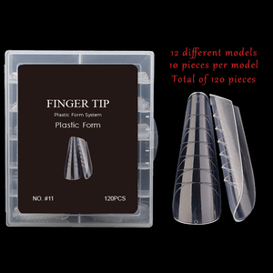 #11 Ataúd arqueado Sistema <span class=keywords><strong>dual</strong></span> Formas de uñas Estilo francés Molde para uñas Curva en C profunda Lado recto Herramientas de extensión de uñas - Product Image 2