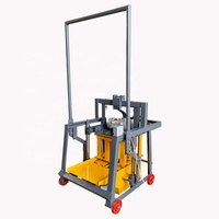 Machine à fabriquer des blocs creux en ciment Kaiqian QTM2-45, extrudeuse manuelle à vide avec moteur et engin