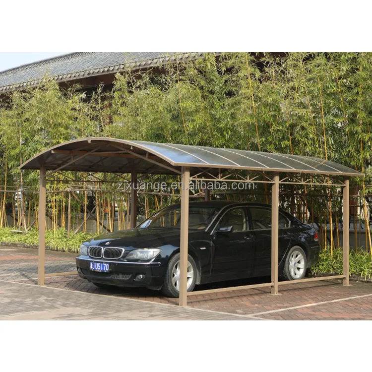 Moderne Staal Aluminium Carport Membraan Treksterkte Enkele Parkeer Dak