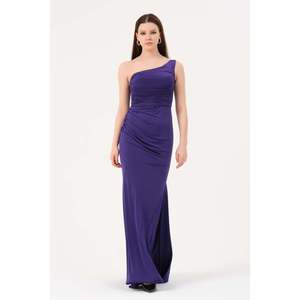 Haut en tricot violet uni décontracté pour femme DANS, coupe classique, col rond, confortable pour tous les jours, disponible en tailles 38-42 - Product Image 4