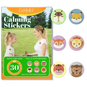 Elaimei trẻ em an toàn kiểm soát cảm xúc lâu dài bình tĩnh Dải sticker, bình tĩnh cảm giác làm dịu stickers, bình tĩnh xuống các bản vá lỗi cho trẻ em