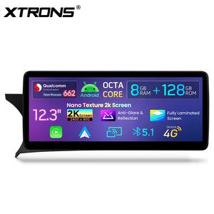 XTRONS Radio de Coche Android de 12.3 Pulgadas para Benz Clase C W204 2011-2014 LHD, Pantalla Antideslumbrante 2K, Qualcomm 662 Octa Core, 8+128GB, 4G, BT5.1 - Product Image 4