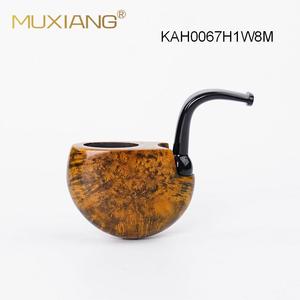 Muxiang Briarwood Smoking Pipes Handmade Freestyle Tobacco Pipe With Vulcanized Rubber Mouthpiece - Product Image 3