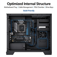 Casing Komputer Gaming Mid Tower Micro ATX 270 °   Casing PC Panoramic Kaca Temper ARGB RGB untuk Rakitan PC Gaming