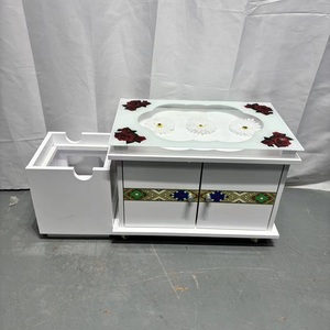 HIKUYA Ensembles de tables basses personnalisés en gros, style éthiopien, avec support de cuisinière, armoire de rangement, roulettes, en MDF de haute densité - Product Image 2