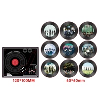 Kustomisasi Gambar Magnet Kulkas Kotak Musik Pemutar Piringan Hitam Stiker Akrilik Kulkas dengan NFC Putar Otomatis Lagu