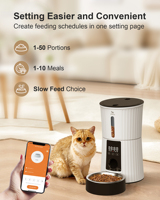 Tuya 4L Chien Chat Smart Pet Mangeoire Automatique Wifi Téléphone Mobile App Télécommande Mangeoire Automatique Pour Animaux De Compagnie Avec Bol En Acier Inoxydable
