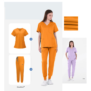 Juego de exfoliación ajustado para mujer superventas-Uniforme de Enfermería de manga corta | Logotipo personalizado + Nuevos colores | Comodidad y estilo - Product Image 5