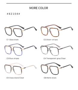 DOISYER Mode Hommes <span class=keywords><strong>Double</strong></span> Nez Pont tr90 Carré Anti Lumière Bleue Blocage Lunettes Optique Cadre Designer Style Métal Lunettes - Product Image 6