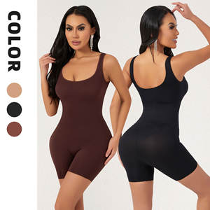 Vente en gros Body Shaper complet sans couture de haute qualité Plus Size Shaper Tummy Tightener Combinaison lève-fesses pour femmes - Product Image 2