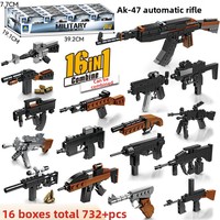 Mainan Blok Bangunan Tema Hewan dari Plastik ABS dengan Puzzle Model Ayam Penghisap dan Pistol