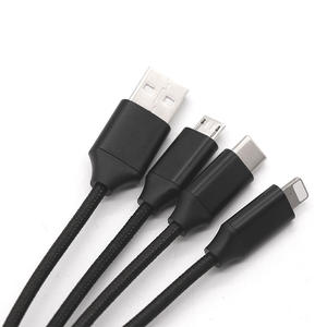 Kabel pengisi daya Multi, kabel pengisi daya Cepat 5V/2A gantungan kunci <span class=keywords><strong>3</strong></span> in 1 untuk ponsel/komputer kepang nilon - Product Image 4