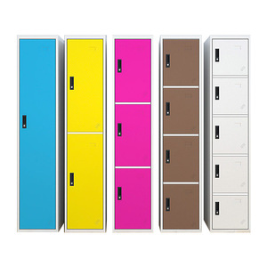 ตู้ล็อกเกอร์เก็บของ Yu Zhengguan 4 ชั้น สีเหลืองน้ำเงิน พร้อมระบบล็อคอิเล็กทรอนิกส์ สำหรับสำนักงาน ห้องออกกำลังกาย ห้องเปลี่ยนเสื้อผ้า - Product Image 2