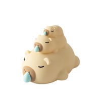 Lampe de table USB rechargeable en forme de capybara mignon, style interrupteur, en silicone souple, décoration de chambre, veilleuse pour enfants et bébés