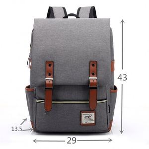 Sac à dos promotionnel en toile avec poignées souples, grande capacité pour ordinateur portable, adolescents, école, loisirs, couleur unie - Product Image 3