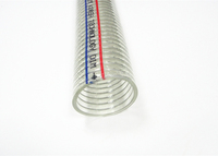 Tuyau flexible en PVC renforcé de fil d'acier spiralé, transparent, 1/4''-10'', haute pression, anti-UV, certifié CE ISO, léger