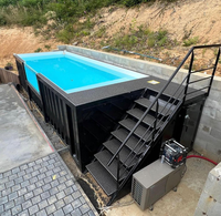 Piscine en acier de 20 pieds et 40 pieds, piscine modulaire extérieure préfabriquée, service OEM ODM, fabrication en usine