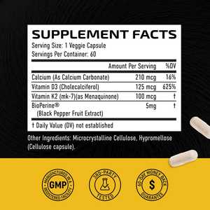 Para Biochealth OEM Etiqueta Privada vitamina D3 <span class=keywords><strong>K2</strong></span> cápsula vegana D3 y 100 Mcg MK7 <span class=keywords><strong>K2</strong></span> apoyo huesos fuertes y salud inmune para - Product Image 6