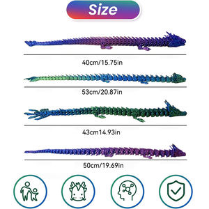 Nouveau film Nezha 2 3D imprimé Dragon jouet Collection Figure modèle jouet Anime Nezha modèle cadeau Anime Action Dragon objets de collection - Product Image 2