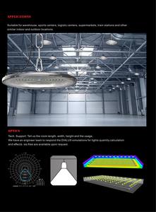 Lámpara Industrial LED UFO Ultrafina IP66 IP65 Resistente al Agua de 200 Vatios 150W CCT Regulable - Product Image 6