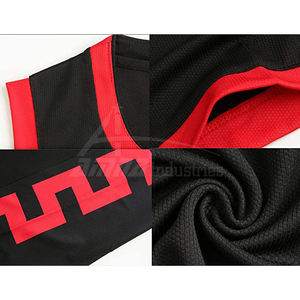 Uniforme de basket-ball pour hommes, design personnalisé, couleur noire - Product Image 4