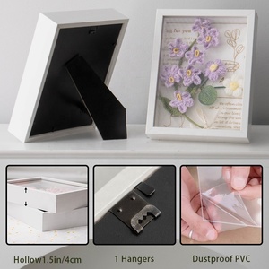 Flor de olvido-no-me-olvides 3D hecha a mano con ganchillo, diseño hueco, decoración para el hogar, regalo para el Día de San Valentín - Product Image 5