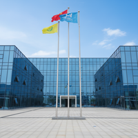 Pièces et tuyaux de mât de drapeau en acier inoxydable/aluminium, longueurs de 2,6 m à 50 m, étanches et durables, OEM disponible