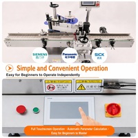 Machine d'étiquetage automatique pour bouteilles rondes, impression d'autocollants commerciaux, positionnement automatique, pour bouteilles en plastique PET, vin, parfum, eau, verre