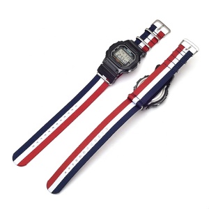 Bracelets de montre en nylon tissé à rayures <span class=keywords><strong>camouflage</strong></span> de 22mm pour bracelet de montre <span class=keywords><strong>Casio</strong></span> - Product Image 3