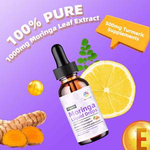 Özel etiket Moringa sıvı saf % Moringa yaprakları zerdeçal % karabiber <span class=keywords><strong>C</strong></span> vitamini E antioksidan, eklem, sindirim ve bağışıklık düşer - Product Image 4