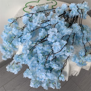 B-155 fiori artificiali di ciliegio fiori alti del ramo blu cielo Sakura fioritura giapponese rami di ciliegio pieno fiore di ciliegio - Product Image 6