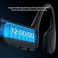 Headset nirkabel kait leher konduksi tulang Headset olahraga Mini desain Super baru Earphone Game