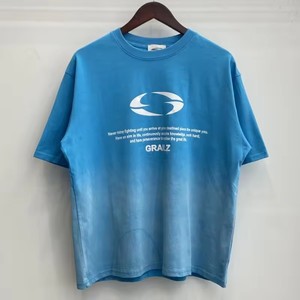 เสื้อยืดโอเวอร์ไซส์ผู้ชาย GRAILZ แขนสั้น สไตล์สตรีท คอกลม แต่งขอบตัดกัน พิมพ์ลายตัวอักษร ผ้าเจอร์ซีย์คอตตอน - Product Image 6
