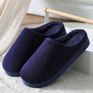 Vendite calde rosa <span class=keywords><strong>rosso</strong></span> Navy grigio inverno calda pelliccia pantofole basse Casual casa interni pantofole sandali Sole morbidi per le donne - Product Image 4