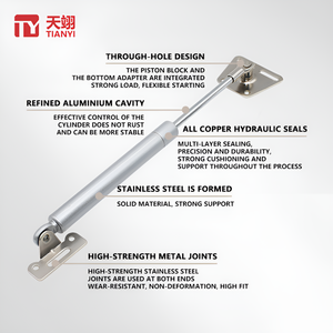 Ressort à gaz pour porte de <span class=keywords><strong>meuble</strong></span> de <span class=keywords><strong>cuisine</strong></span>, support de ressort à gaz pour porte supérieure/inférieure, connecteur hydraulique verrouillable robuste - Product Image 2