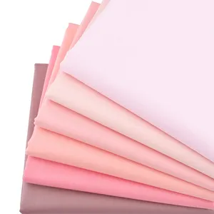छोटे बच्चों के लिए मुद्रित टवील सूती कपड़ा गुलाबी ठोस रंग श्रृंखला पैचवर्क कपड़े