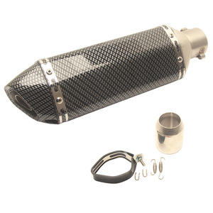 Tubo de Escape para Motocicleta Kawasaki de 25 mm, Silenciador Universal de Acero Inoxidable con Aspecto de Fibra de Carbono, Pieza de Repuesto Trasera - Product Image 1