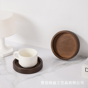 Juego de posavasos de madera maciza reutilizables para protección de bebidas como té, café y agua, producto artesanal de Cao County. - Product Image 3