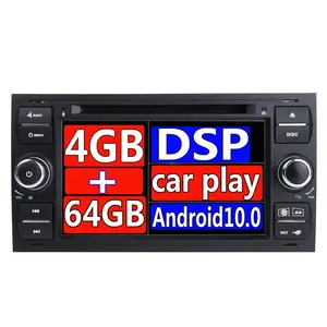 Android 10系统汽车DVD GPS为福特过境Galaxy Mondeo Fiesta融合Kuga C-MAX S-MAX Kuga Connect为焦点2多媒体