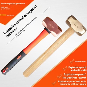 Kleiner und Großer Explosionsgeschützter Achteckiger <span class=keywords><strong>Hammer</strong></span> mit Antimagnetischem Messingkopf, Funkenfreier Kunststoffgriff, Stahl- und Bronzeoptionen Verfügbar - Product Image 1