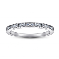 Bijoux fins 6.5*6.5mm blanc 5A zircon cubique bague diamant un carat CZ bague en argent Sterling 925 coeur anneaux