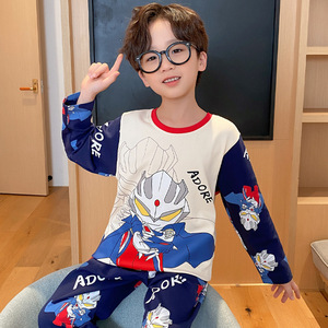 Pijamas <span class=keywords><strong>de</strong></span> Algodón para <span class=keywords><strong>Hombre</strong></span>, Tejidos, Casuales, <span class=keywords><strong>de</strong></span> Moda, <span class=keywords><strong>de</strong></span> Manga Larga, que Absorben la Humedad, Cálidos, para Primavera, Verano y Otoño, con Dibujos Animados, para el Hogar, Oth013 - Product Image 3
