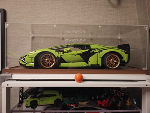 Boîte de présentation verticale moderne en acrylique, anti-rouille, facile à assembler, avec module de montage de cartes, couvercle anti-poussière, 42115 <span class=keywords><strong>Lamborghini</strong></span> SIAN - Product Image 4