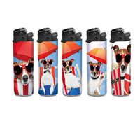 Conception de dessin animé personnalisé allume-cigare électrique jetable gaz Encendedor avec flamme matière plastique et logo personnalisé