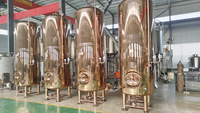 Équipement de brassage de bière commerciale en cuivre 1500L mash tun Réservoir de bière brillant gainé dans l'équipement de brasserie artisanale