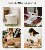 Culottes de protection post-partum LYNMISS en coton, lavables, anti-fuites urinaires, pour le contrôle de la vessie, sous-vêtements anti-incontinence