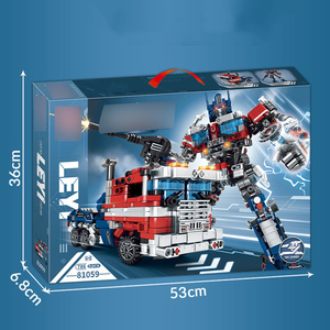 769 + Mô hình đồ chơi biến hình bằng nhựa mô hình gạch khối xây dựng biến hình robot xe tải xe kỹ thuật cho trẻ em - Product Image 4