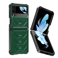 Étui de téléphone de luxe pour Samsung, protection d'écran antichoc, étui de téléphone portable noir pour Samsung Z Flip 4 Z Flip3