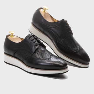1937-5 <span class=keywords><strong>Scarpe</strong></span> Formali da Uomo Fatte a Mano <span class=keywords><strong>in</strong></span> Vera <span class=keywords><strong>Pelle</strong></span>, Traspiranti con Lacci, <span class=keywords><strong>Scarpe</strong></span> Eleganti Oxford per Feste - Product Image 6