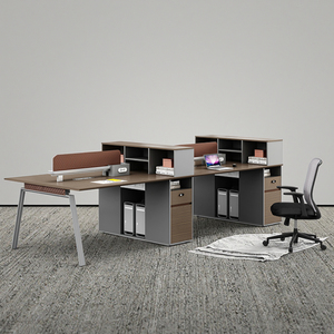 Nhà Máy Bán Buôn Văn Phòng Phân Vùng Bàn Nhân Viên Bảng Tủ Máy Trạm Tối Giản 2 Người Hiện Đại Văn Phòng Bảng - Product Image 5